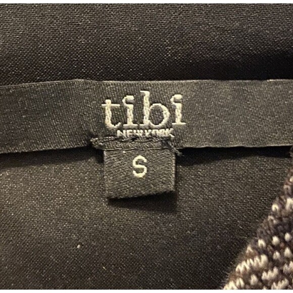 Tibi Dress Womens Small Black Skater Wool Patterned Sleeveless Textured Ladies - Picture 11 of 16